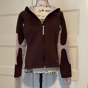 Nike Sphere Thermal Women's Dark Brown and Light Purple Quilted Hooded Jacket